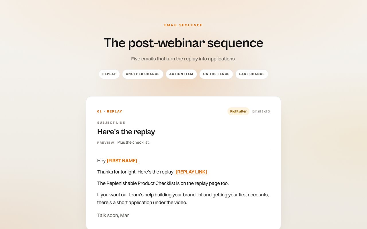 Post-webinar preview